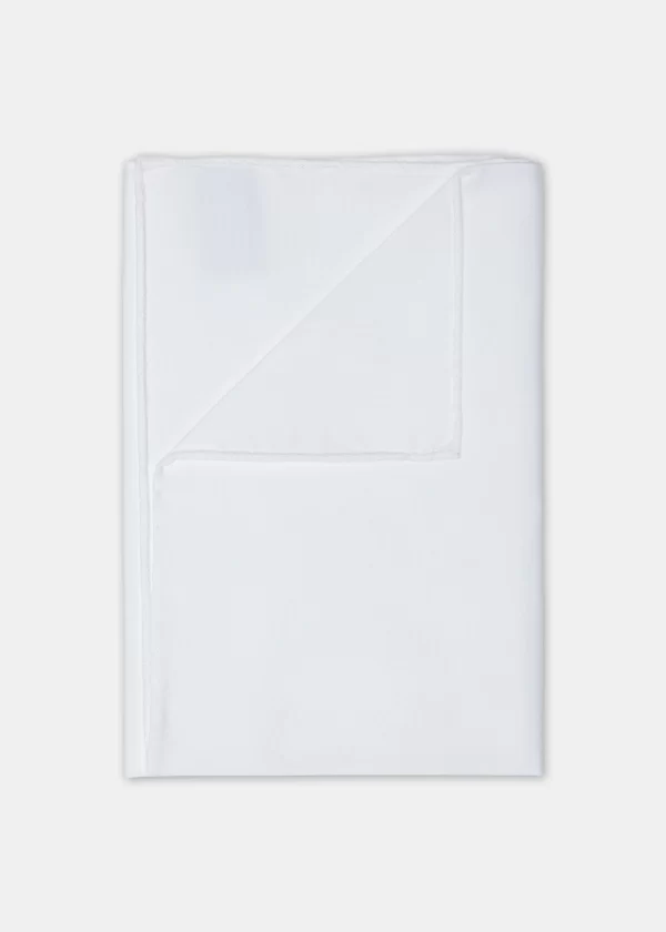 Cotton Pocket Square - White