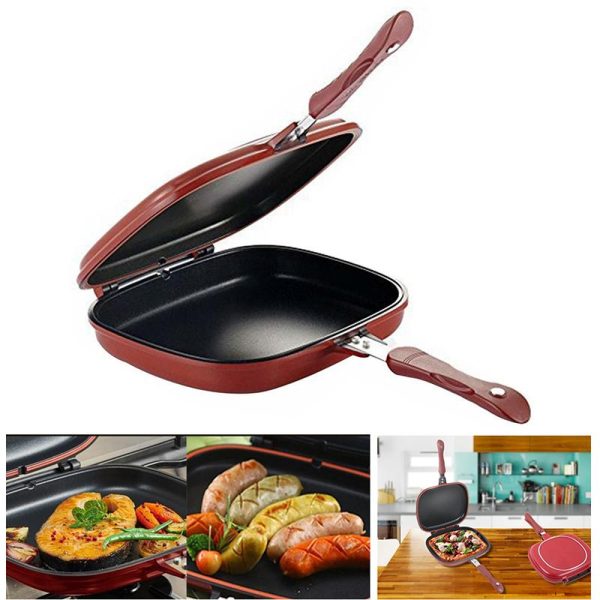 Stainless Steel Double Side Fry Pan